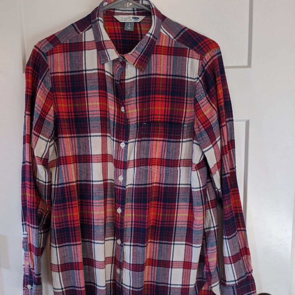 Pink and purple button up shirt